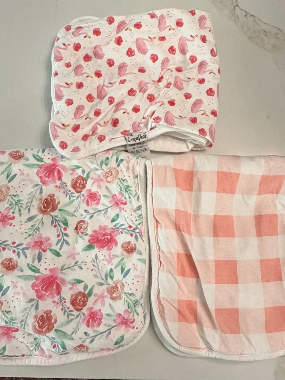 Copper Pearl Burp Rags (Set of 3)